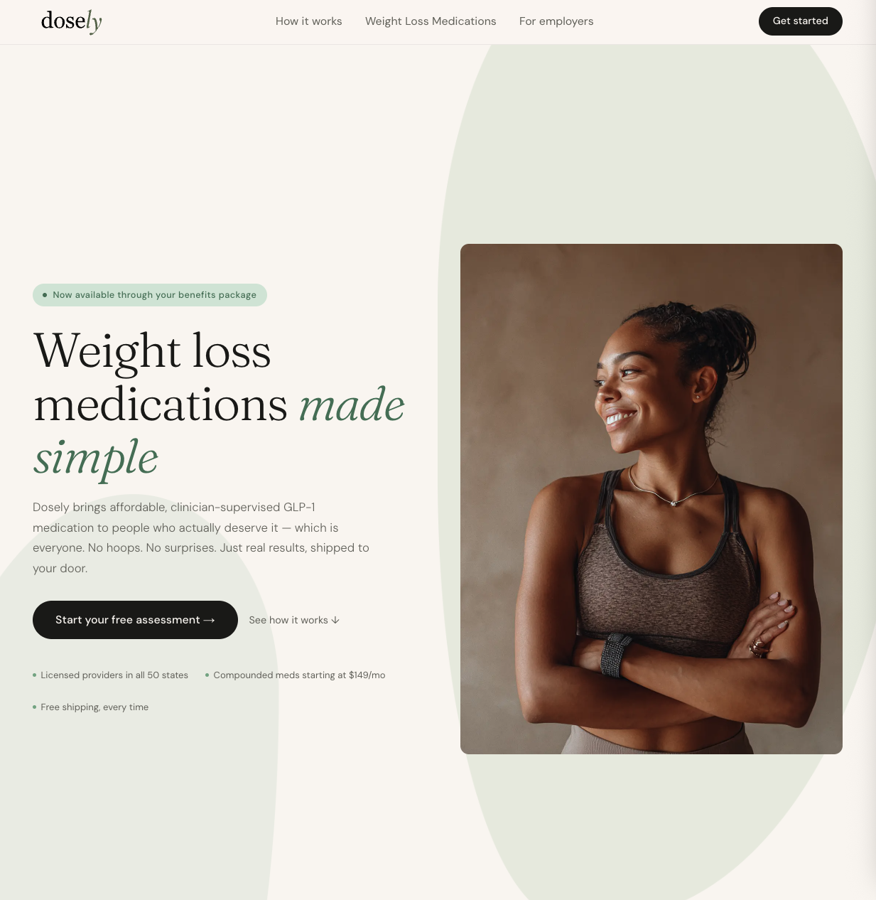 Partner-branded white-label landing page for a weight loss medication provider